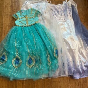Girls Dress Up👗 Bundle - Frozen- Elsa Dresses and Turquoise Dress